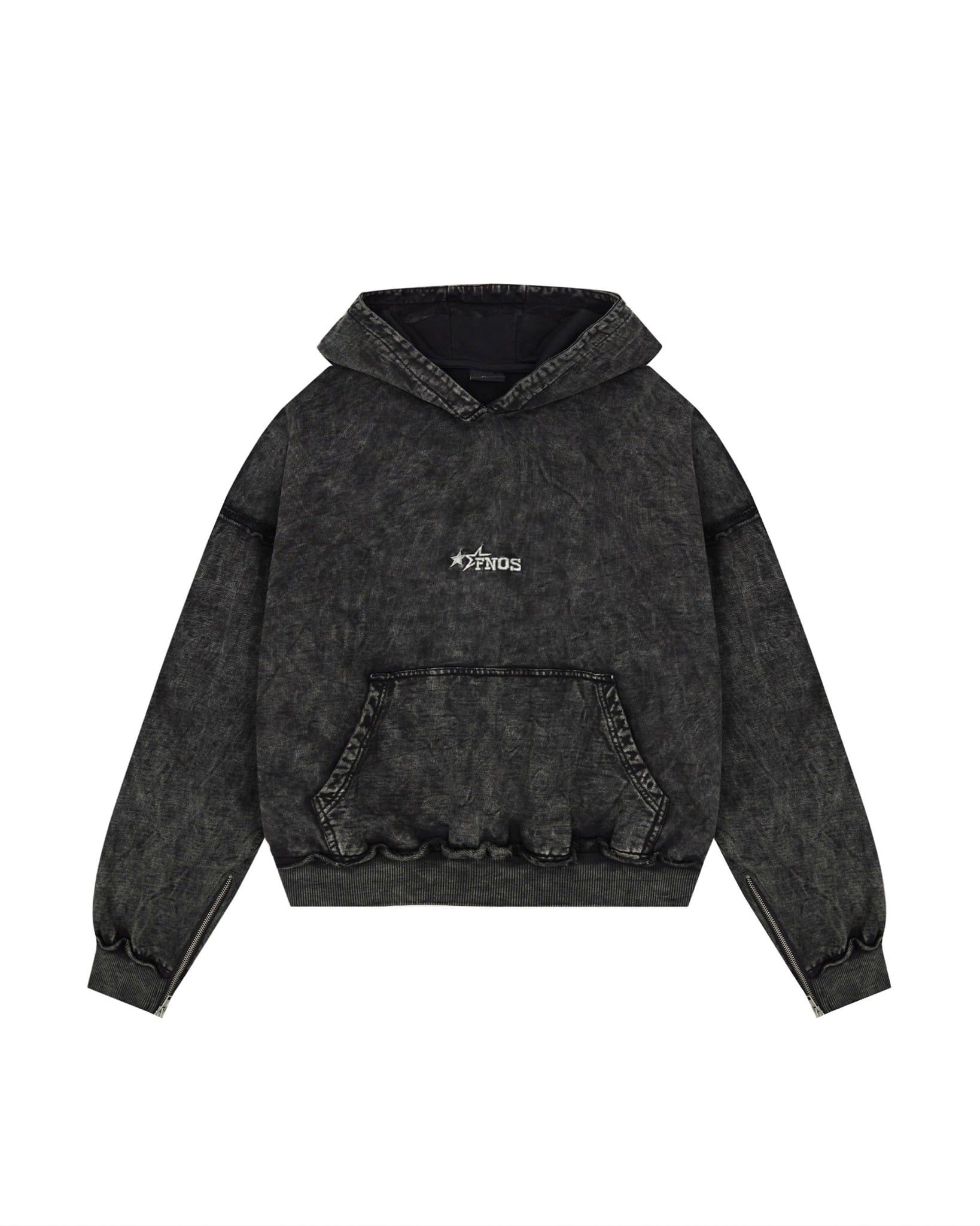 HDW1 - FNOS RÉVOLTE WASHED HOODIE - DARK WASH