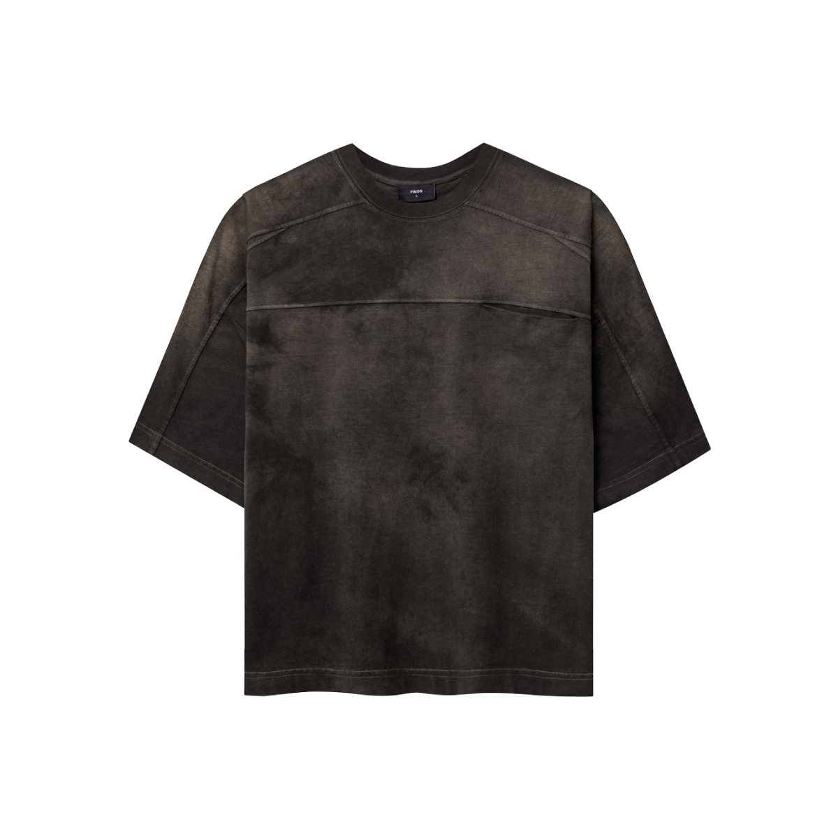 TSW12 - 'INTROVERSE' BOXY VINTAGE TEE - BROWN