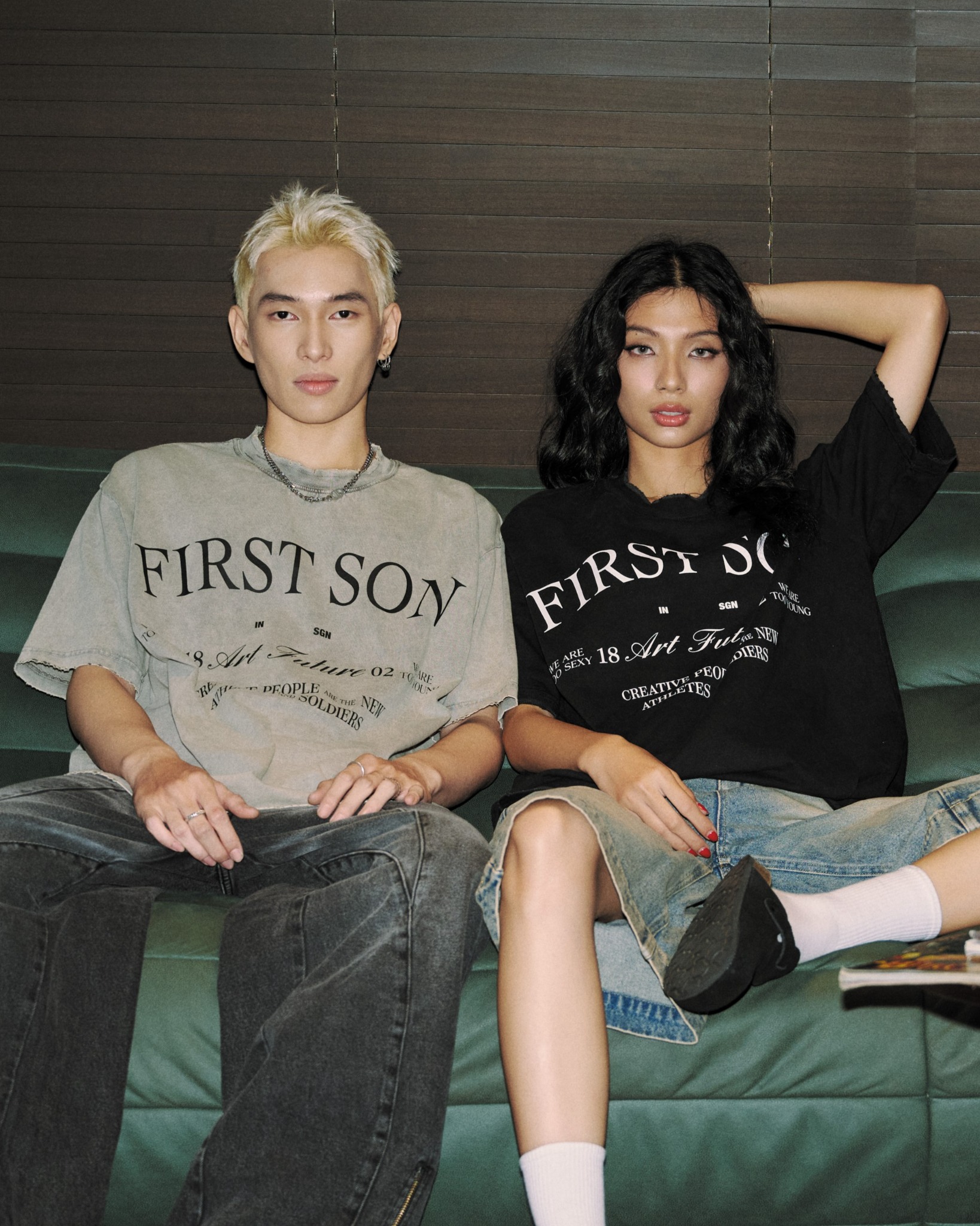 TWG13 - 'FIRST SON' VINTAGE TEE - BLACK