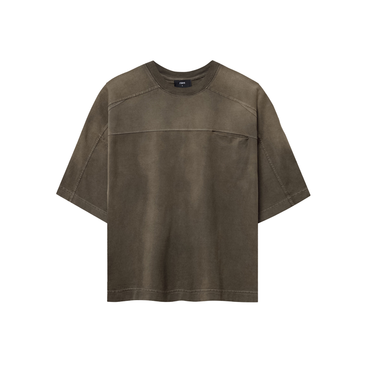 TSW13 - 'INTROVERSE' BOXY VINTAGE TEE - GREEN SMOKE