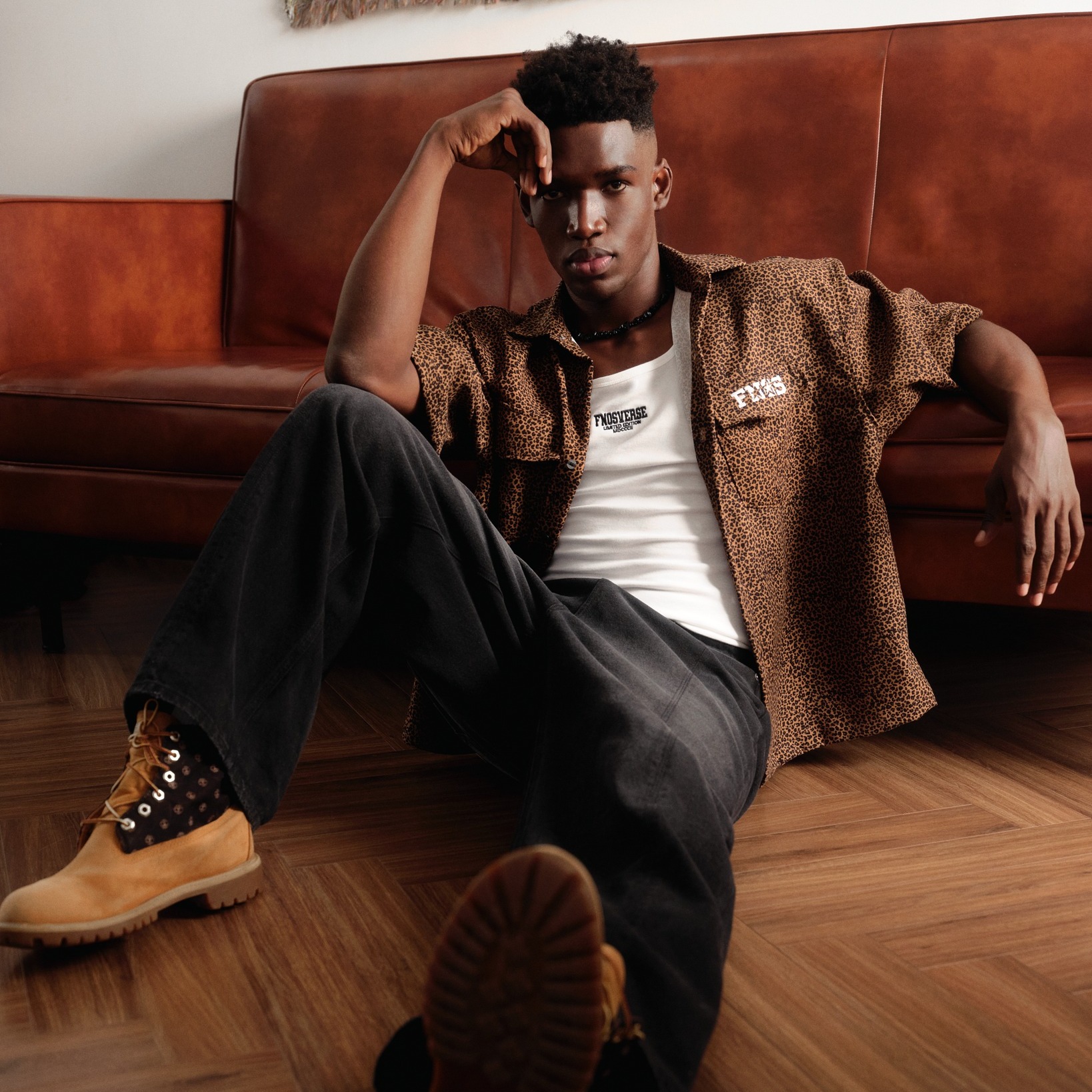 SH3 - LEOPARD SHORT-SLEEVED SHIRT