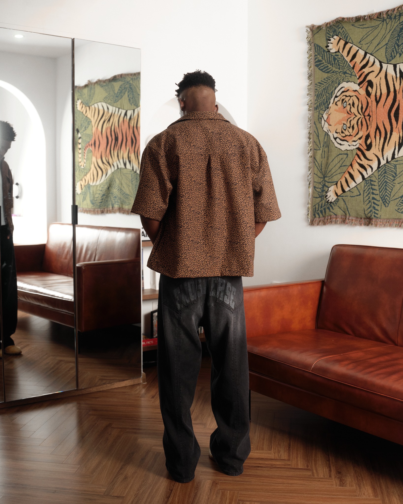 SH3 - LEOPARD SHORT-SLEEVED SHIRT