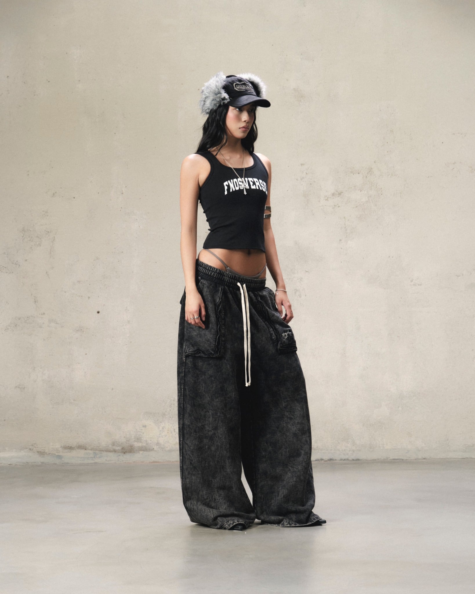 TTF11 - FNOS TONAL TANKTOP - BLACK