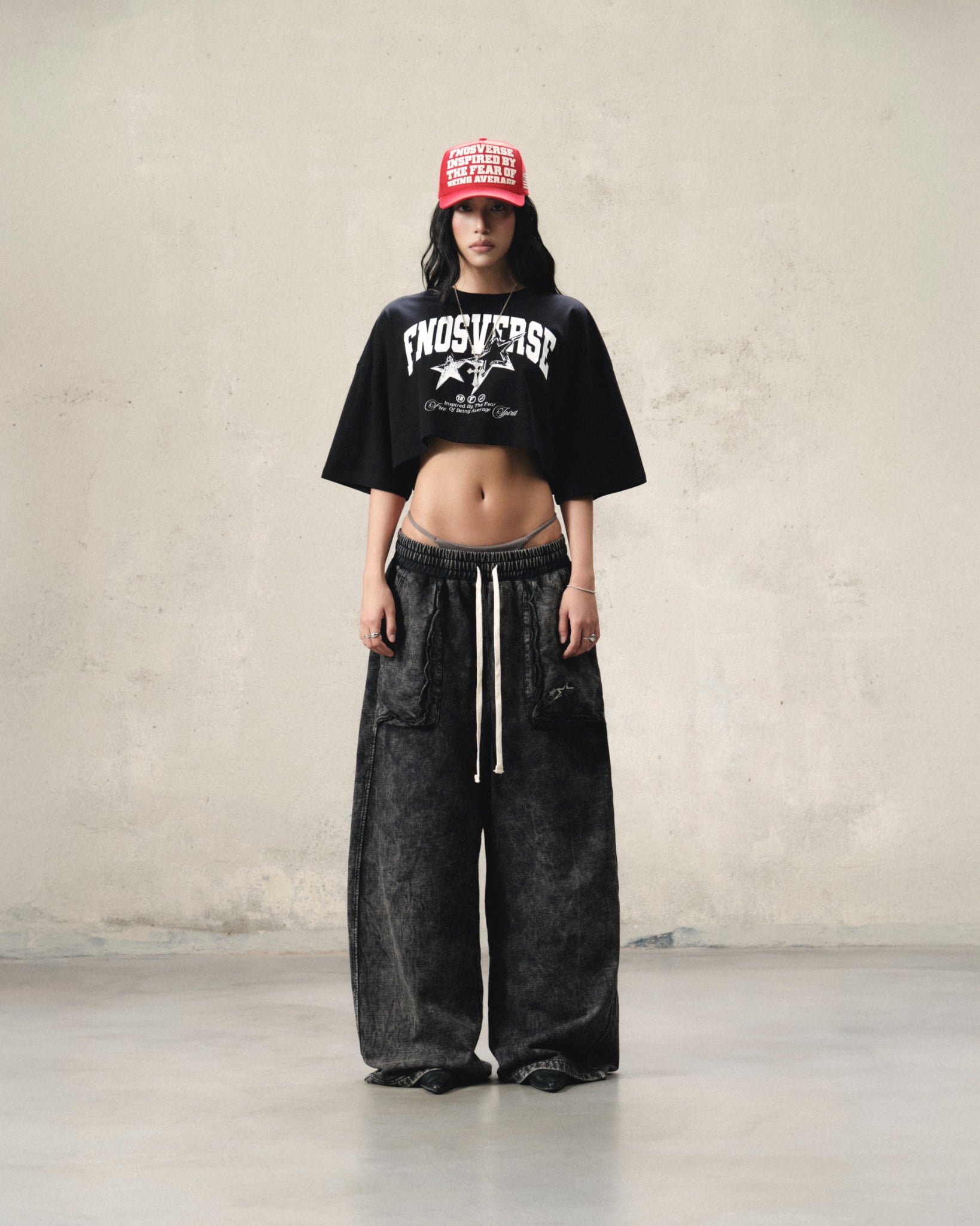 TCG2 - "FNOSVERSE" CROPTOP - BLACK