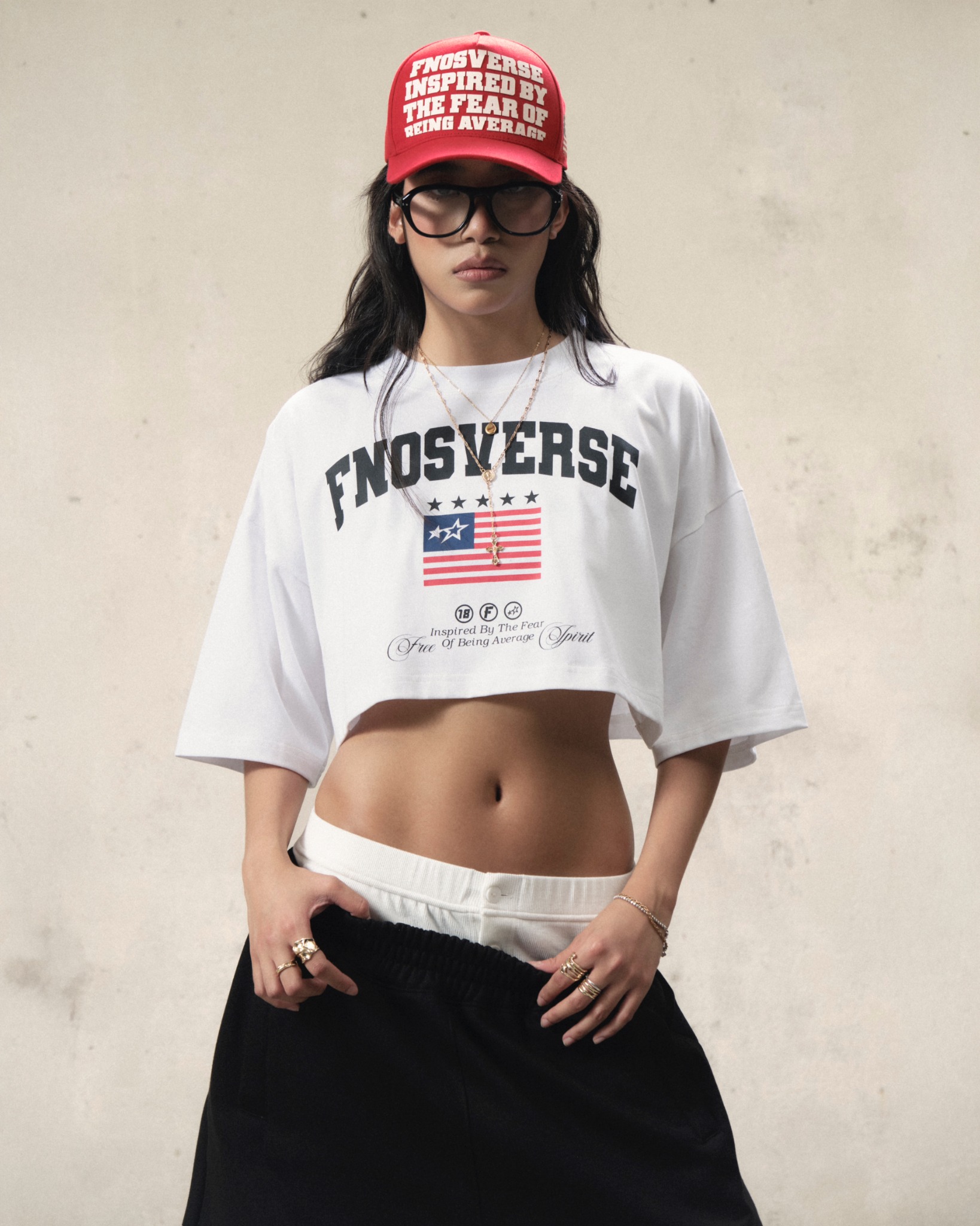 TCG4 - FNOS US CROPTOP - WHITE