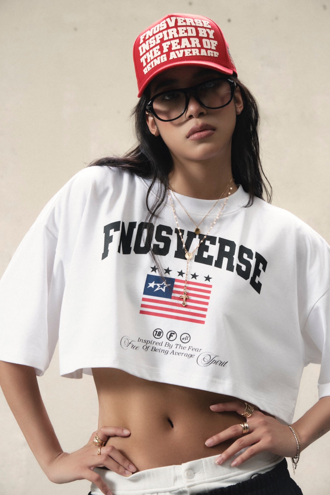 TCG4 - FNOS US CROPTOP - WHITE