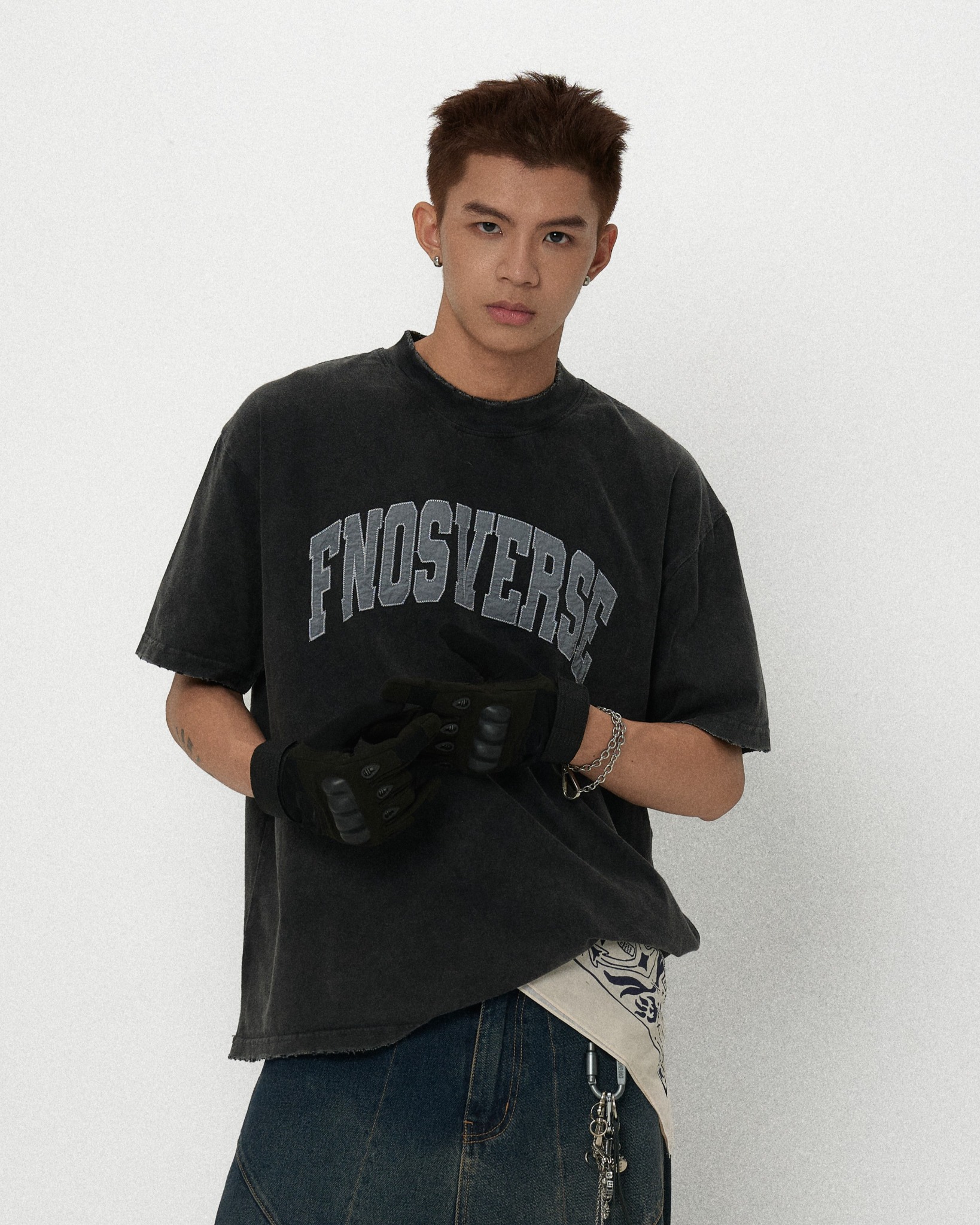 TWG25 - 'FNOSVERSE' VINTAGE TEE - BLACK