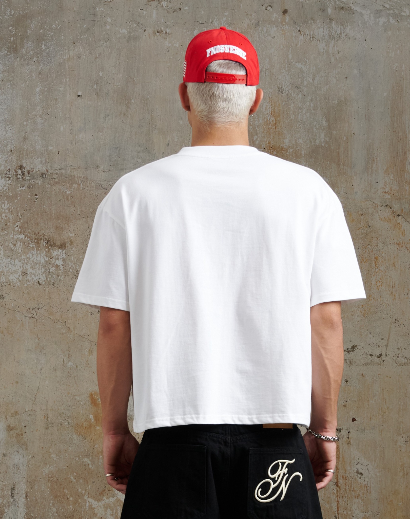 TSG52 - " FNOS " ANGEL PRINTED T-SHIRT - WHITE