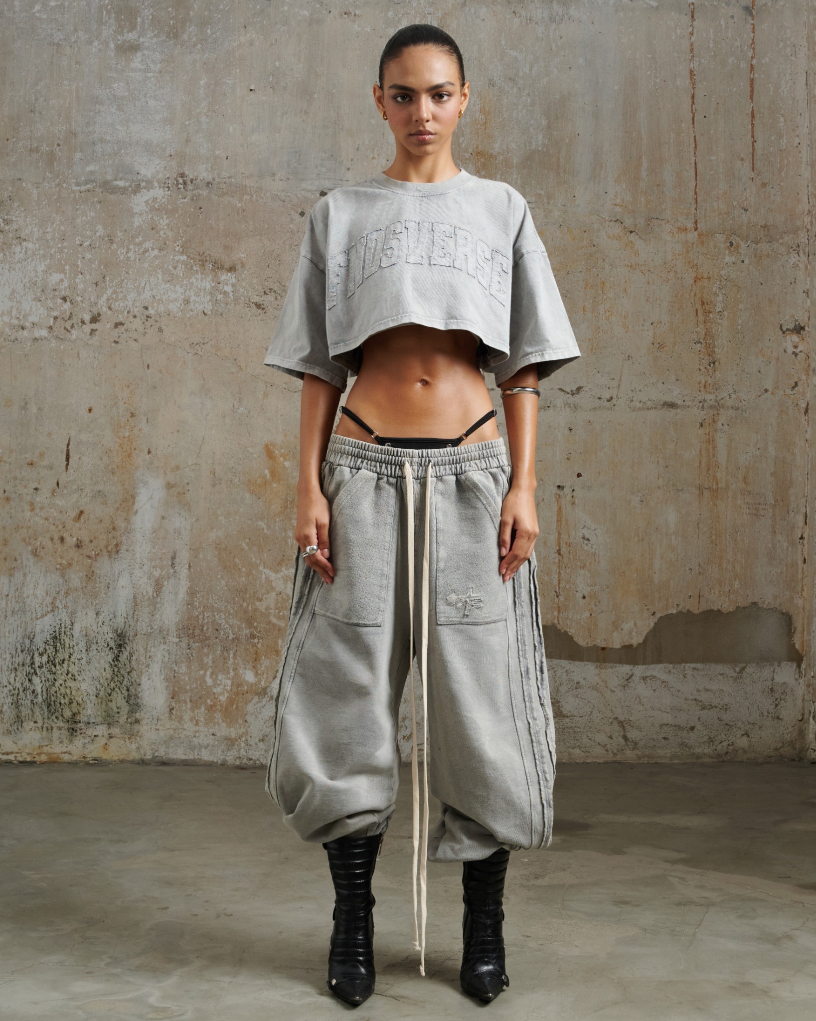JSW2 - "FNOS" JOGGERS WASH PANTS - GREY