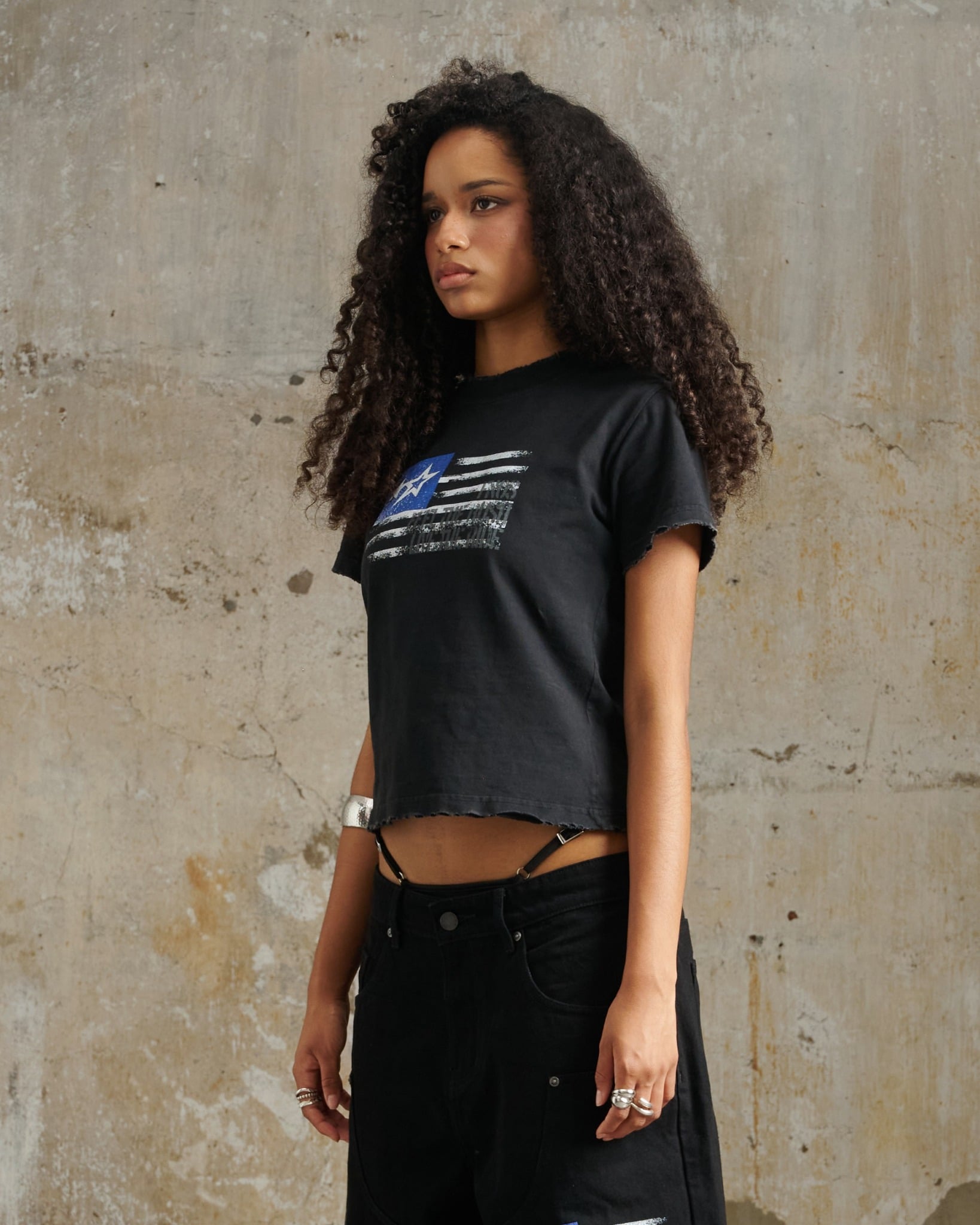 TWB7 - "FNOS" BABY TEE WASH - BLACK