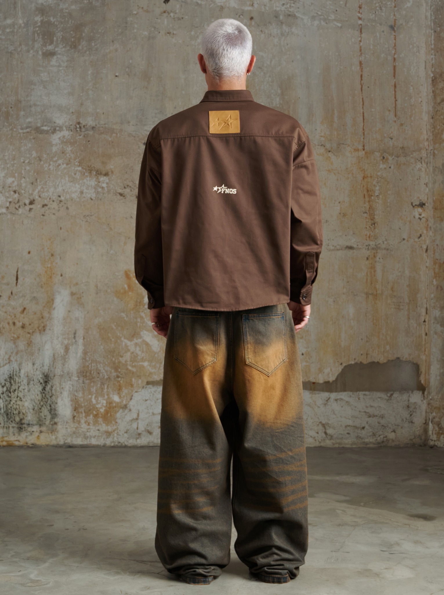 SH8 - "FNOS" LONG SLEEVE SHIRT - BROWN