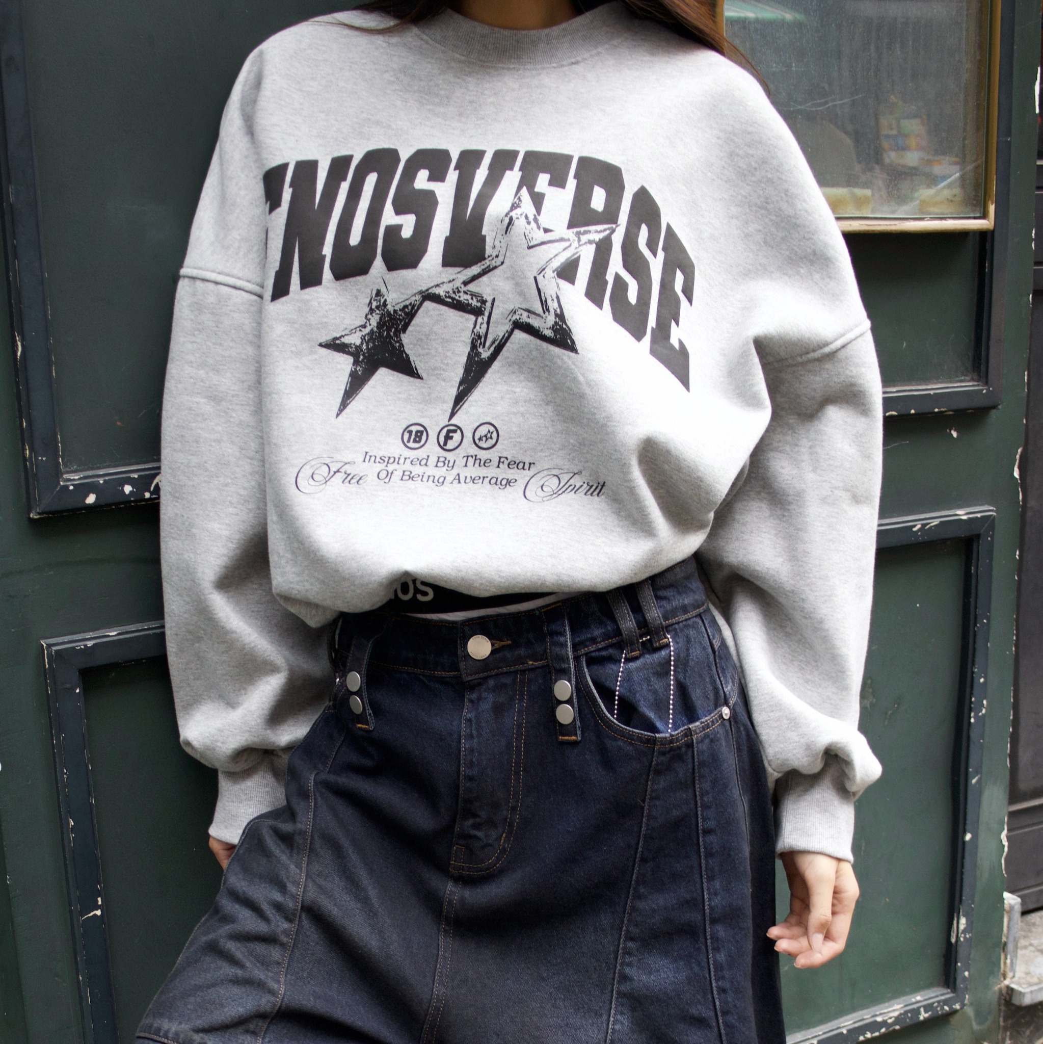 SW17 - "AVERAGE" SWEATER - GRAY