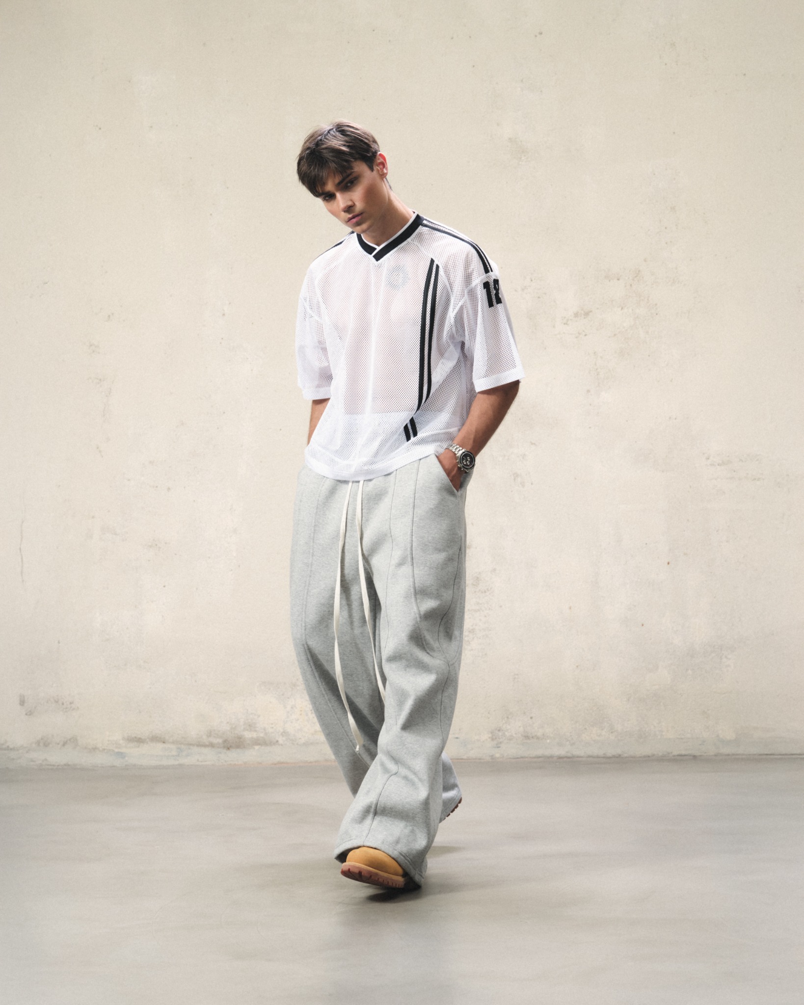 JS10 - 18+ MESH JERSEY TEE - WHITE