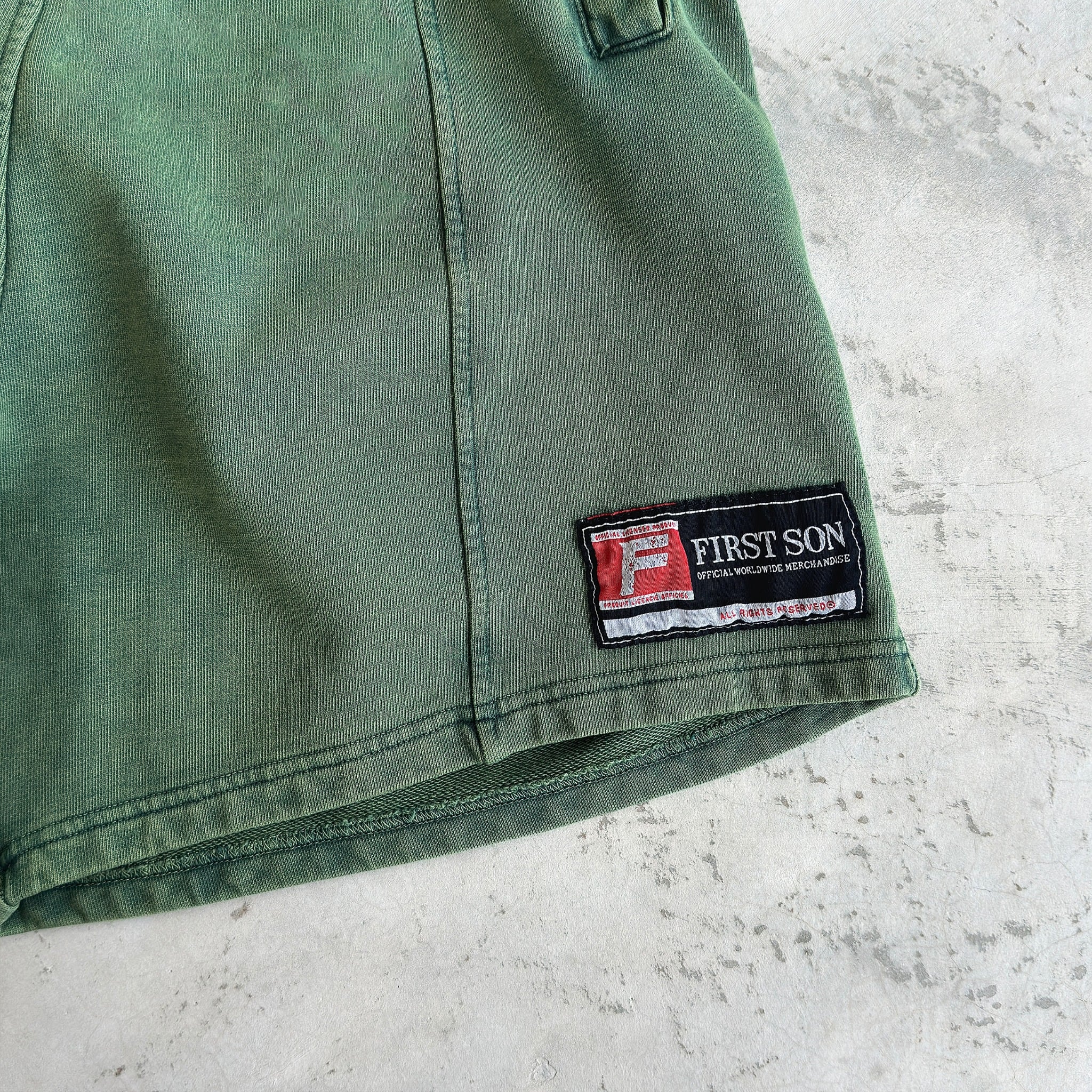 SNW2 -  'ACTIVE' WASHED SHORTS - GREEN MOSS
