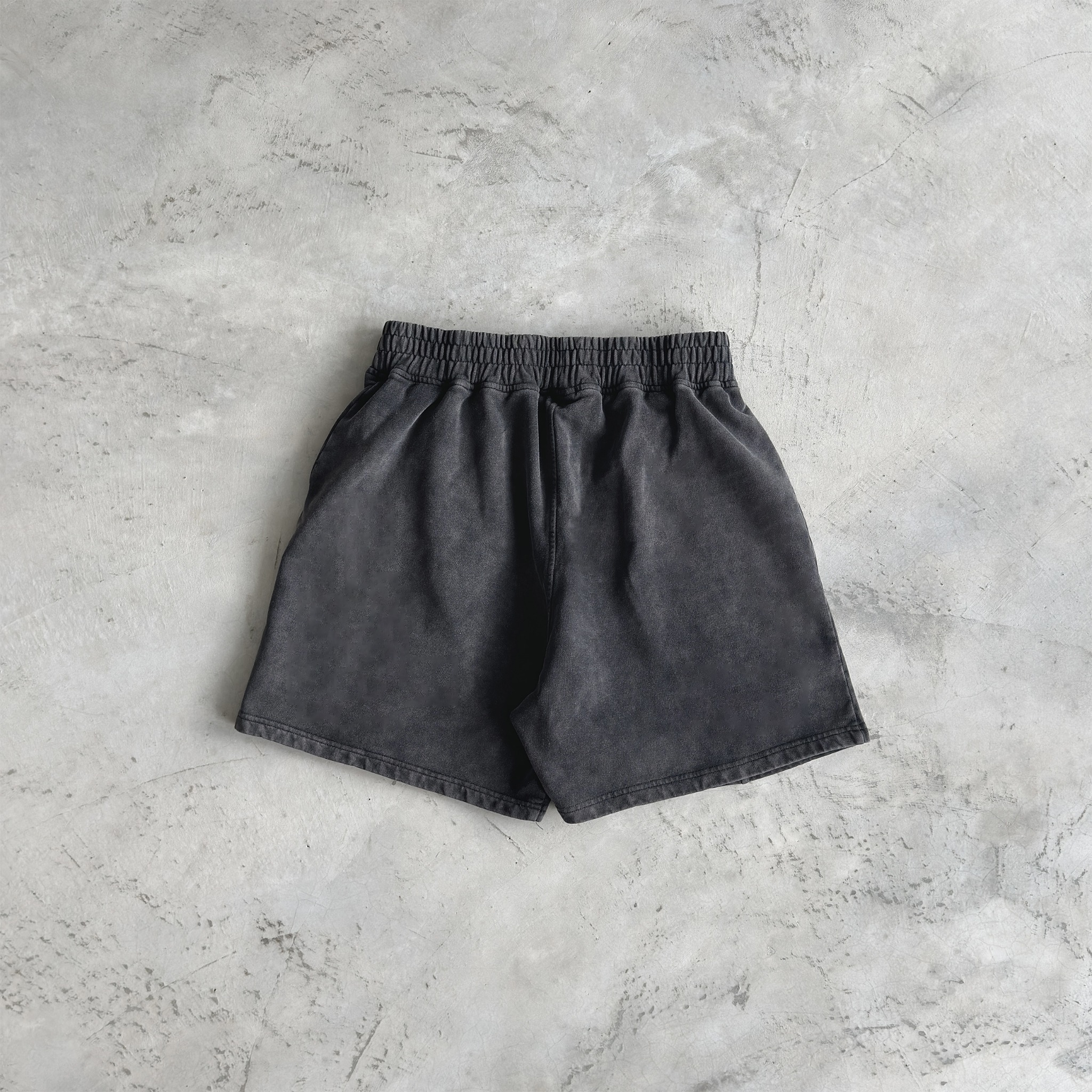 SNW1 - 'ACTIVE' WASHED SHORTS - DARK BLACK