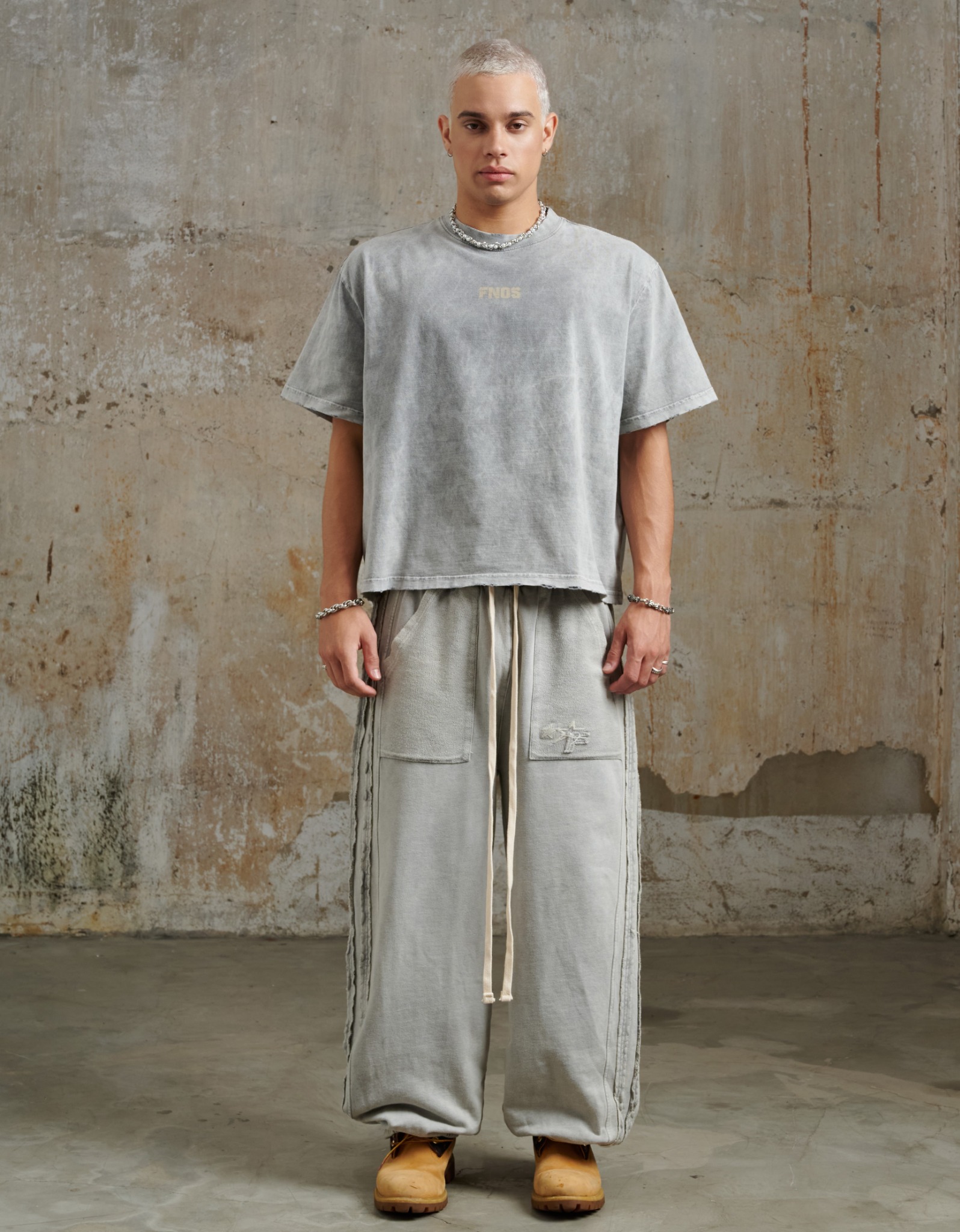 TSW14 - "FNOS" WASHED BOXYTEE - GREY