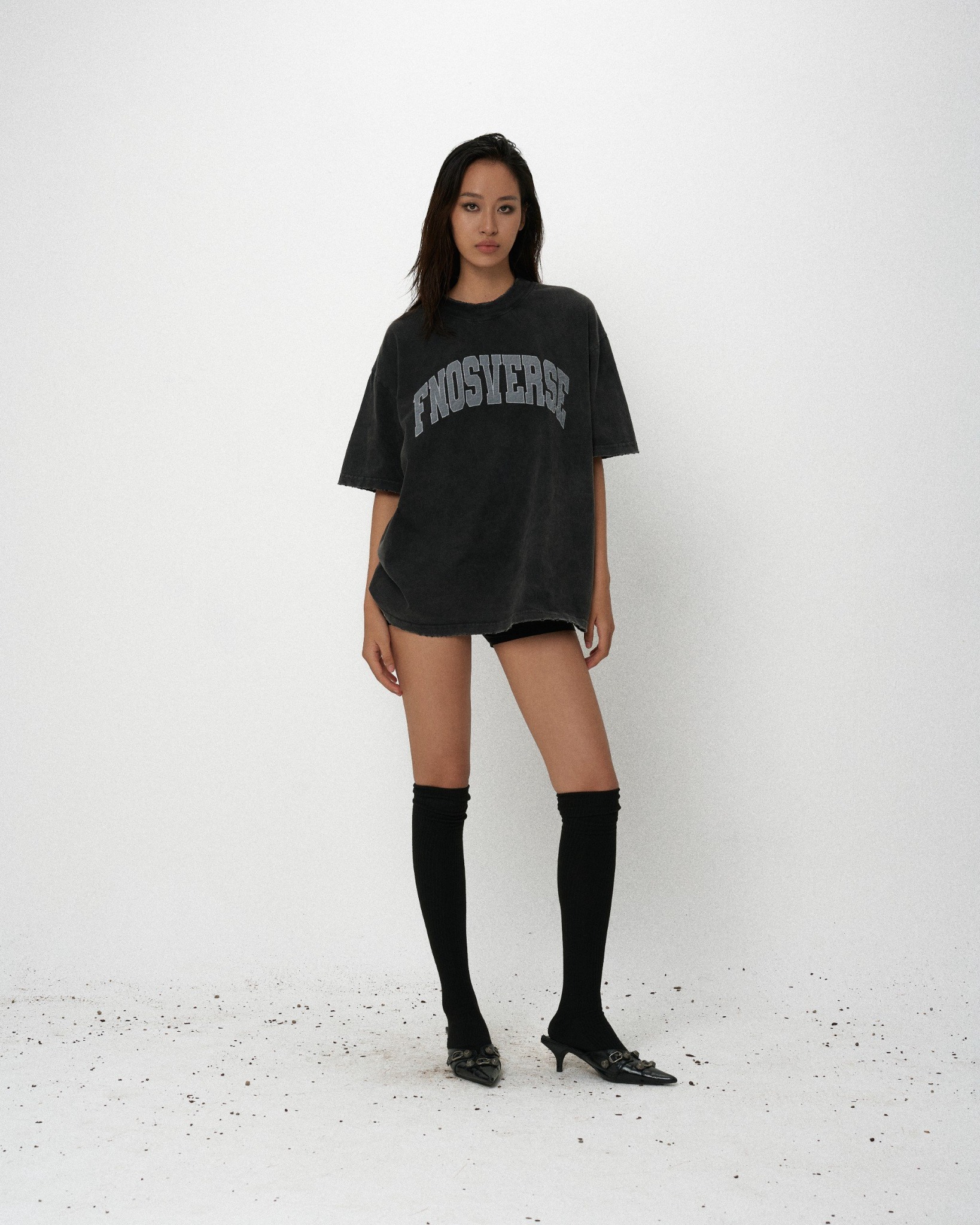 TWG25 - 'FNOSVERSE' VINTAGE TEE - BLACK