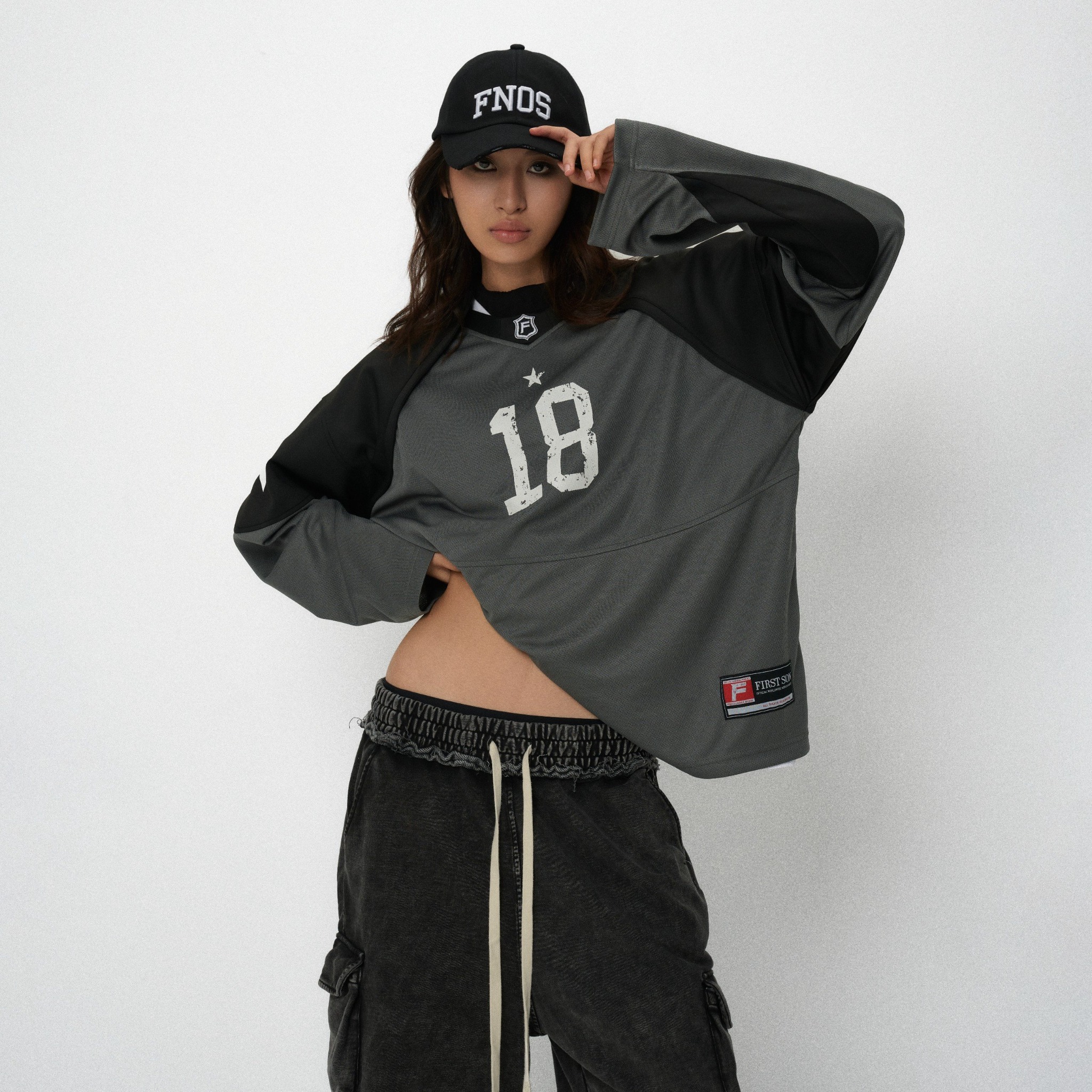 JS5 - FNOS UNITED HOCKEY JERSEY - BLACK/GREY