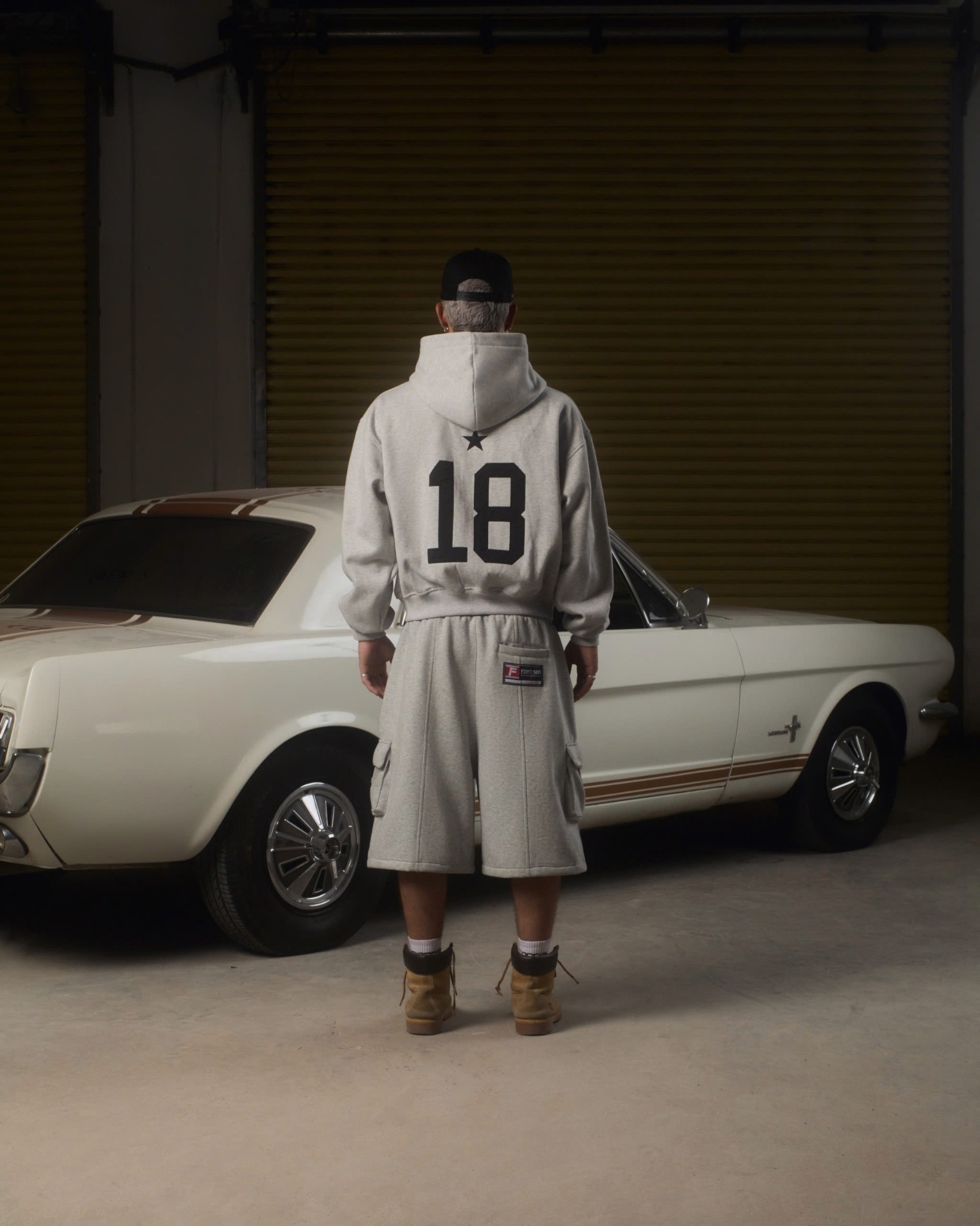 SJC2 - "BALANCE" SWEAT JORTS - GREY