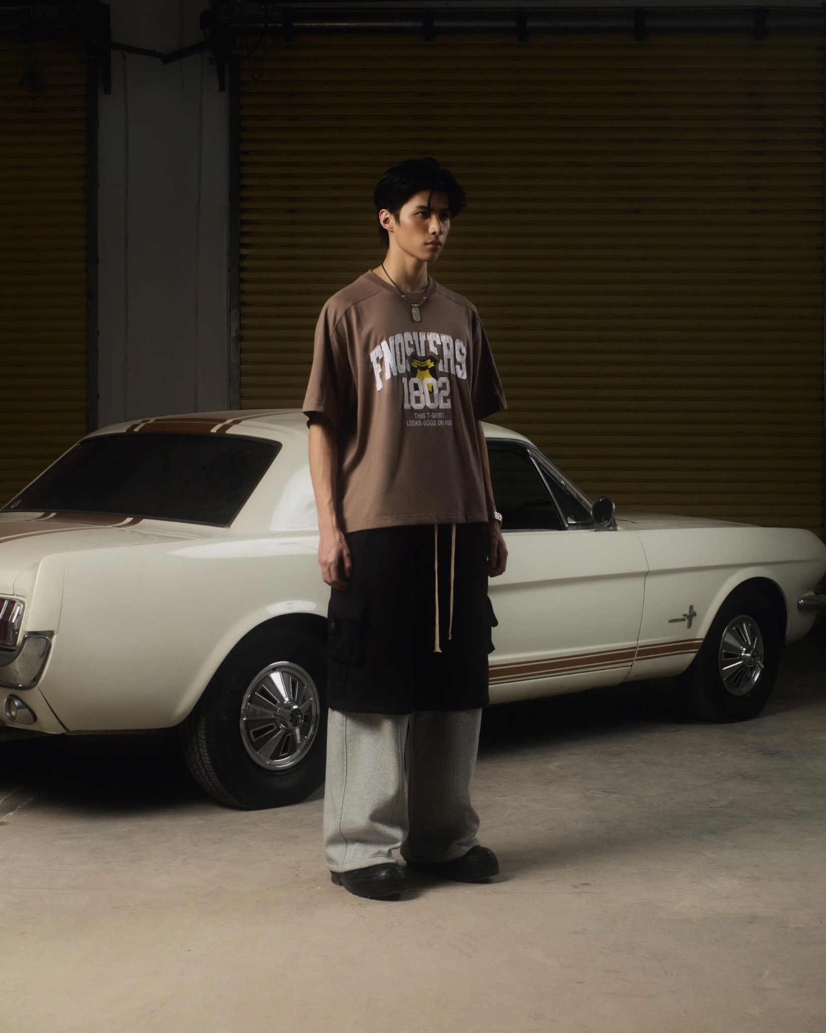 TSG43 - CALL1802 BOXY T-SHIRT - COFFEE