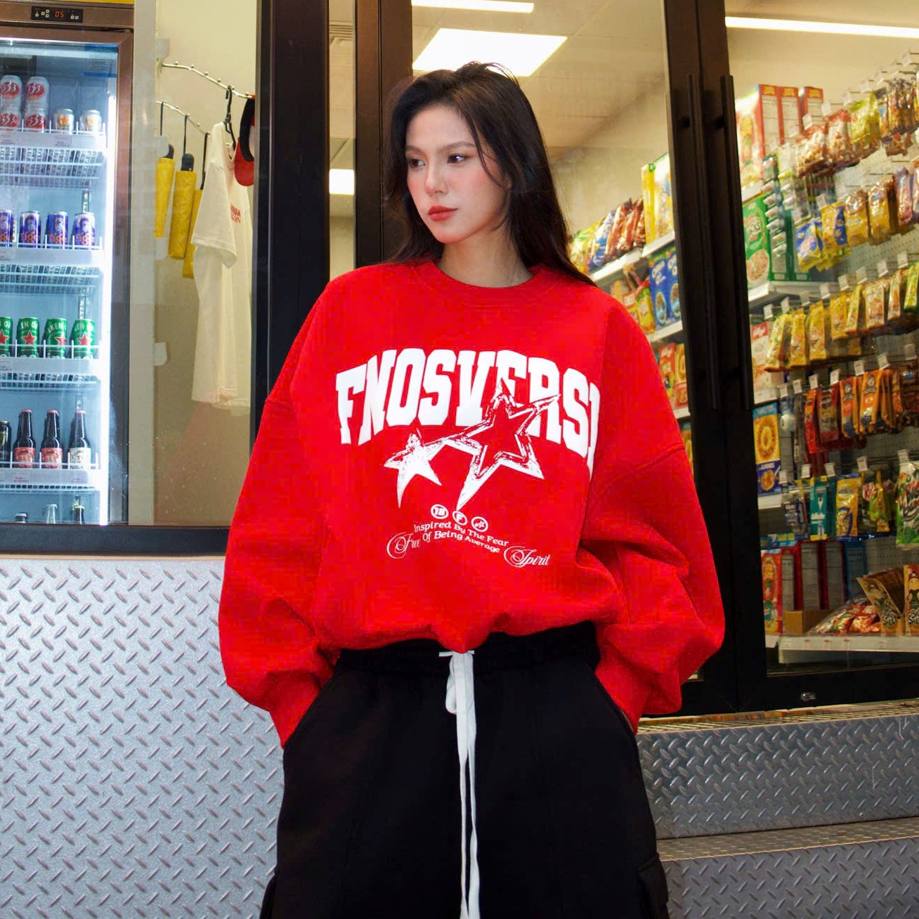 SW16 - "AVERAGE" SWEATER - RED