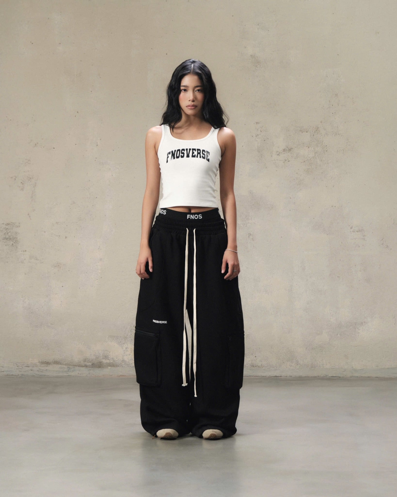 PSP1 - FNOS FERMETURE SWEAT PANTS -  BLACK