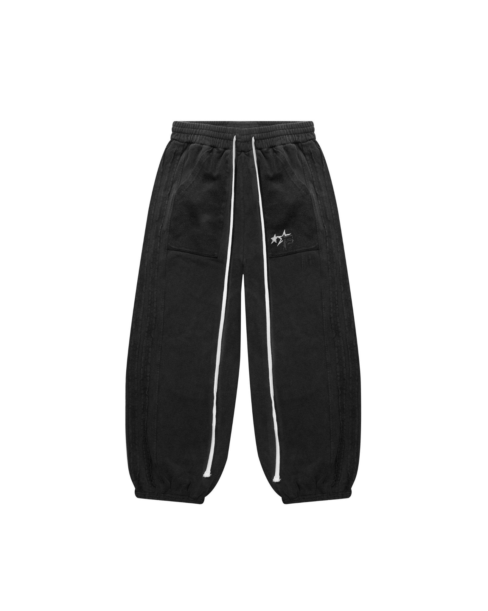 JSW1 - "FNOS" JOGGERS WASH PANTS - BLACK