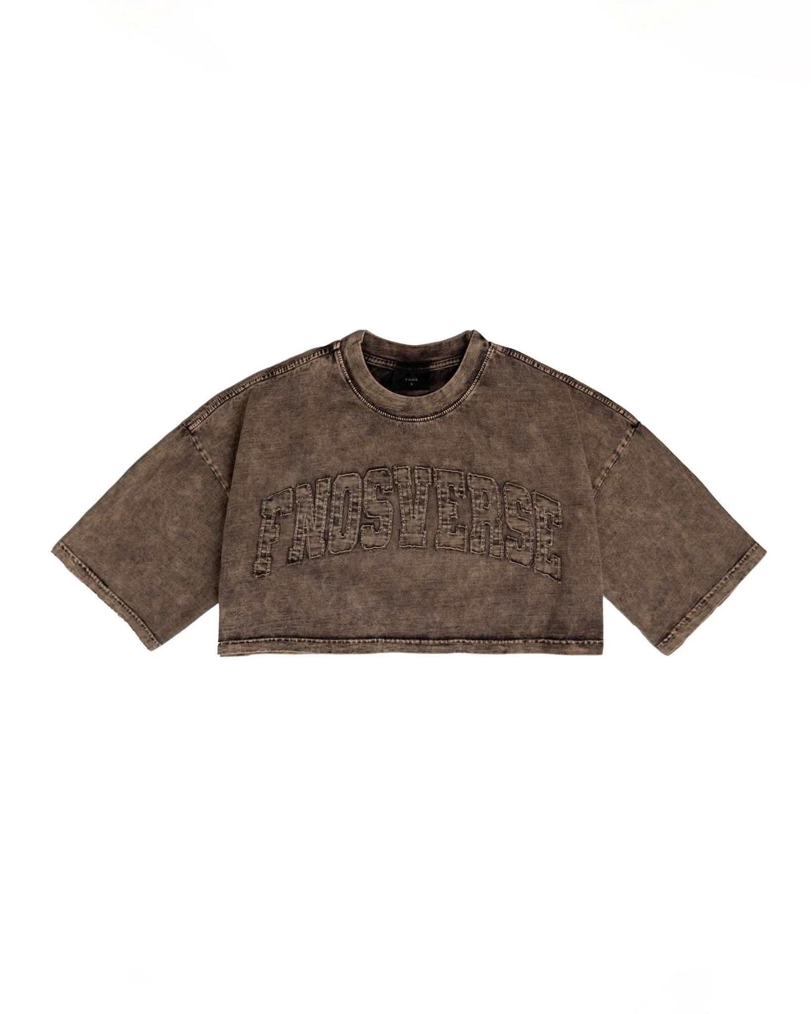 TCW4 - "FNOSVERSE" CROPTOP WASH - BROWN