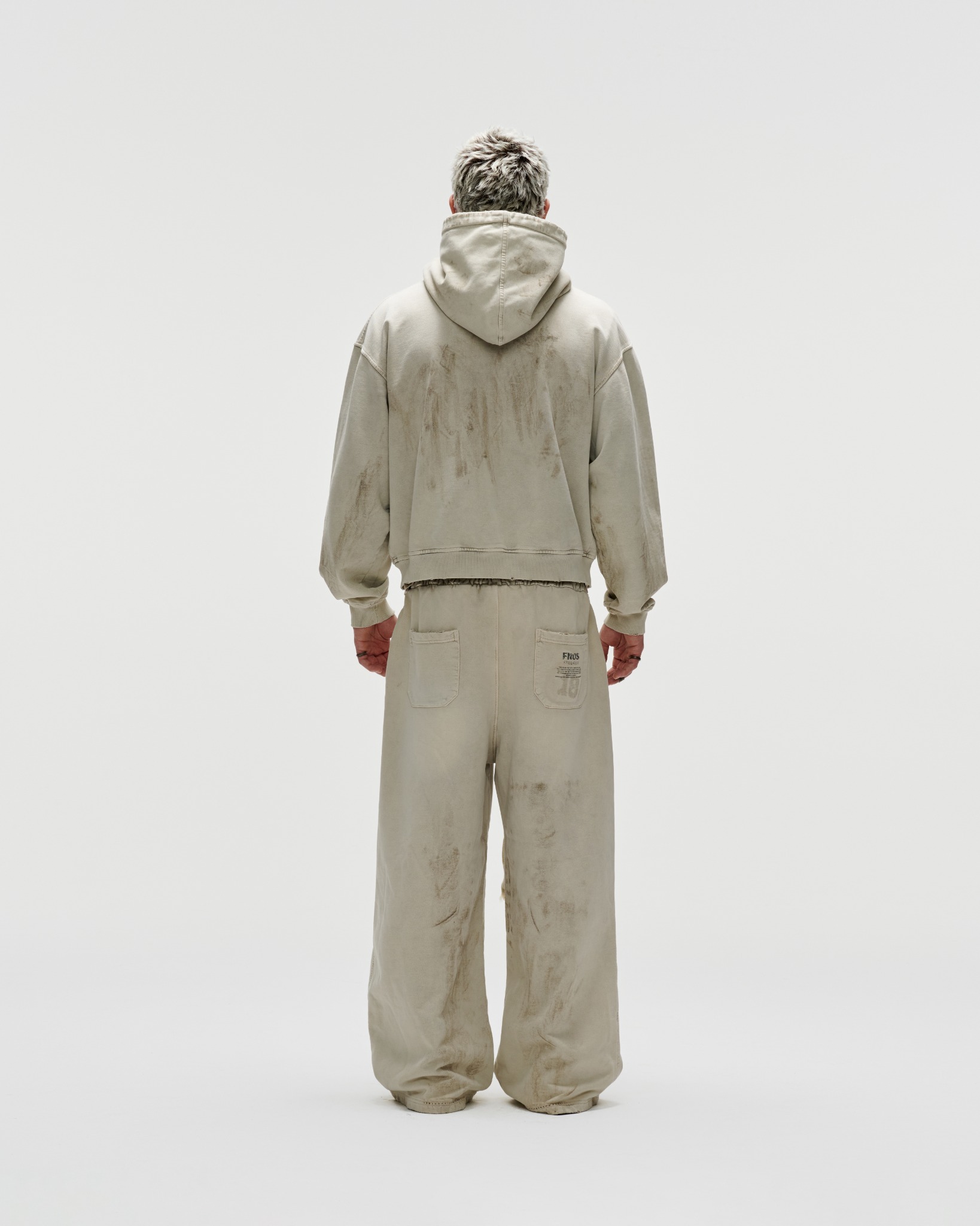 HDW7 - FNOS "DIRT WASH" HOODIE - DIRTY BEIGE