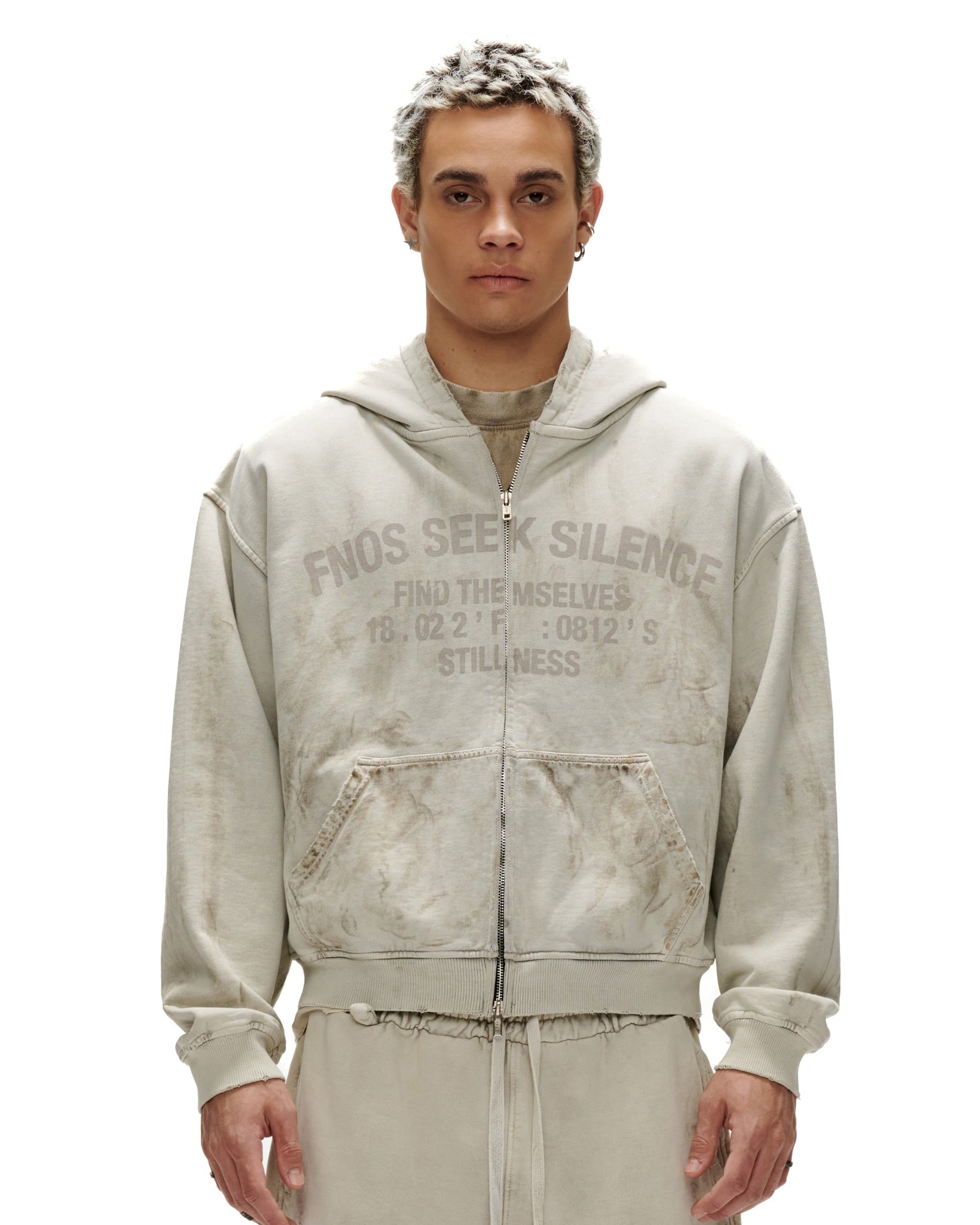 HDW7 - FNOS "DIRT WASH" HOODIE - DIRTY BEIGE