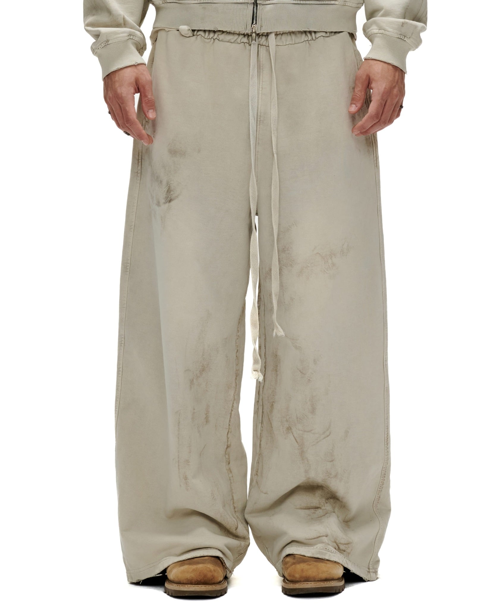 JGW10_ FNOS "DIRT WASH" SWEATPANTS - DIRTY BEIGE