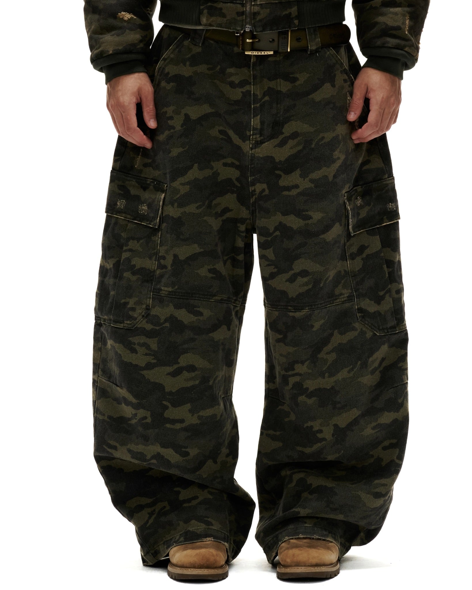 CCP2 - "FNOS" WASHED CAMO CARGO PANTS