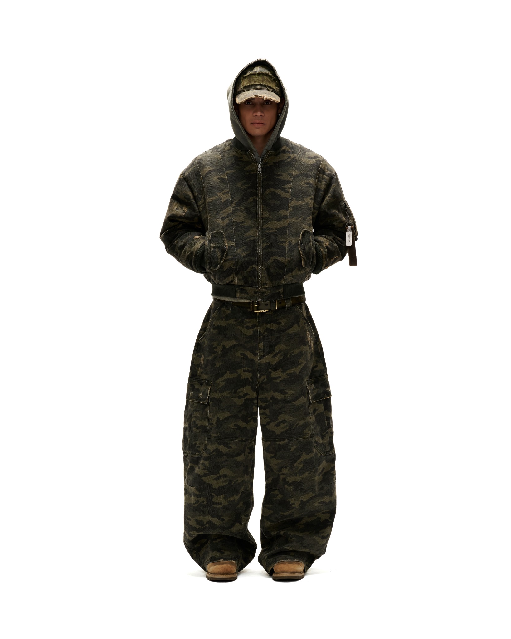 CCP2 - "FNOS" WASHED CAMO CARGO PANTS