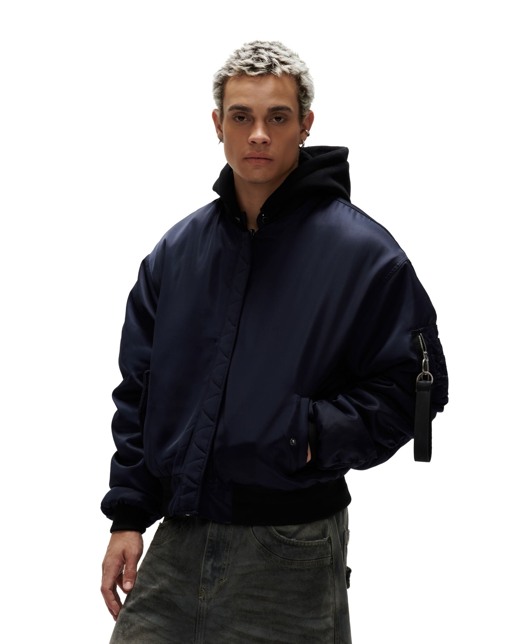 JKB2 - "FNOS" REVERSIBLE BOMBER JACKET - NAVY