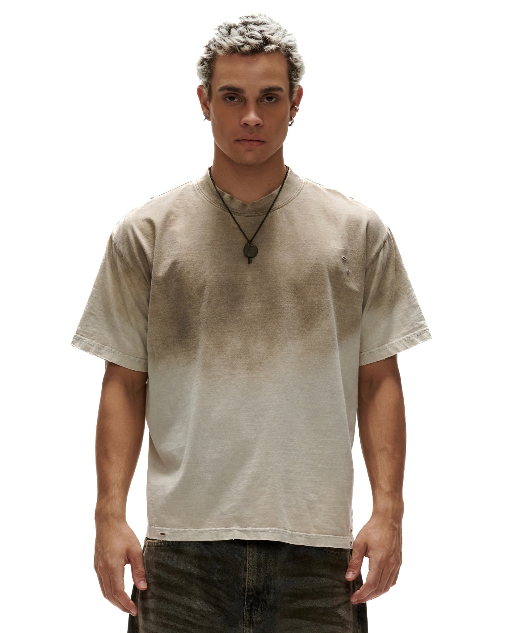 TSW17 - "FNOS" WASHED BASIC TEE - DIRTY BEIGE