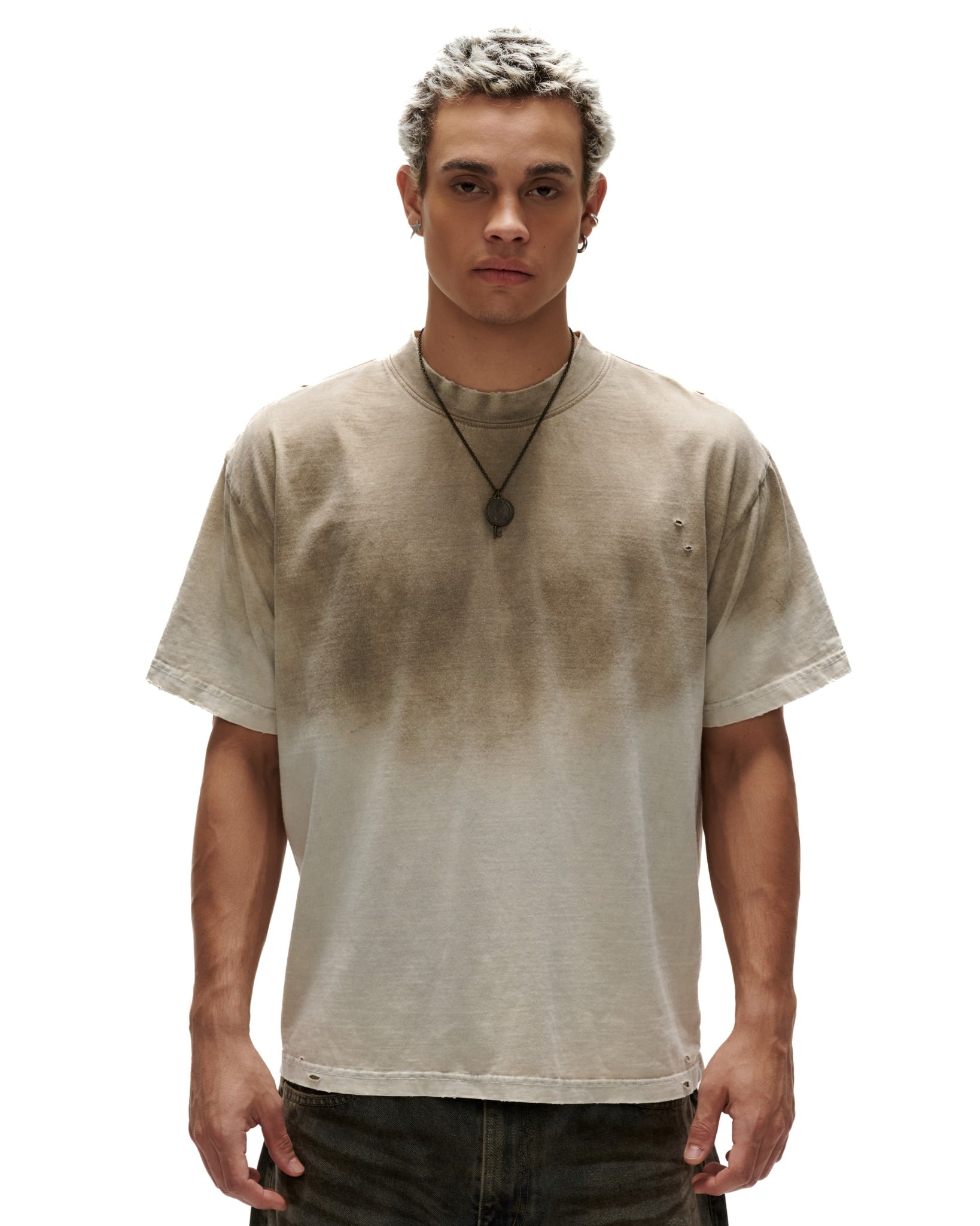 TSW17 - "FNOS" WASHED BASIC TEE - DIRTY BEIGE