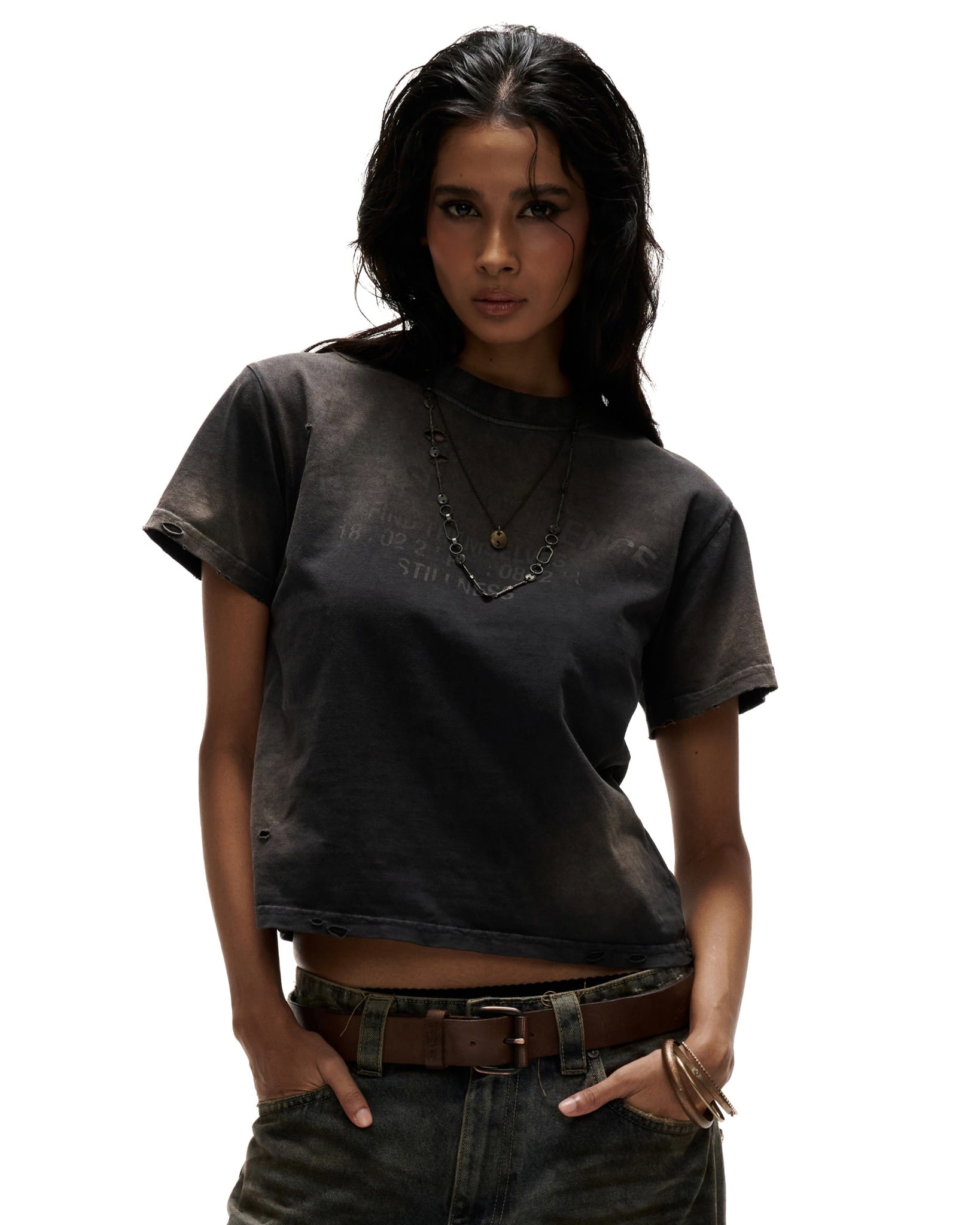 TWB9 - "STILLNESS" WASHED BABYTEE - RUSTED BLACK