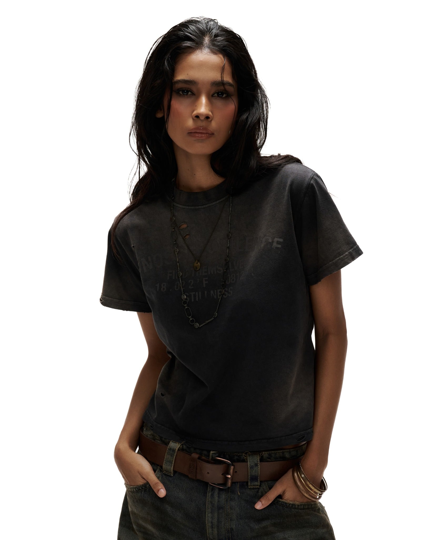 TWB9 - "STILLNESS" WASHED BABYTEE - RUSTED BLACK