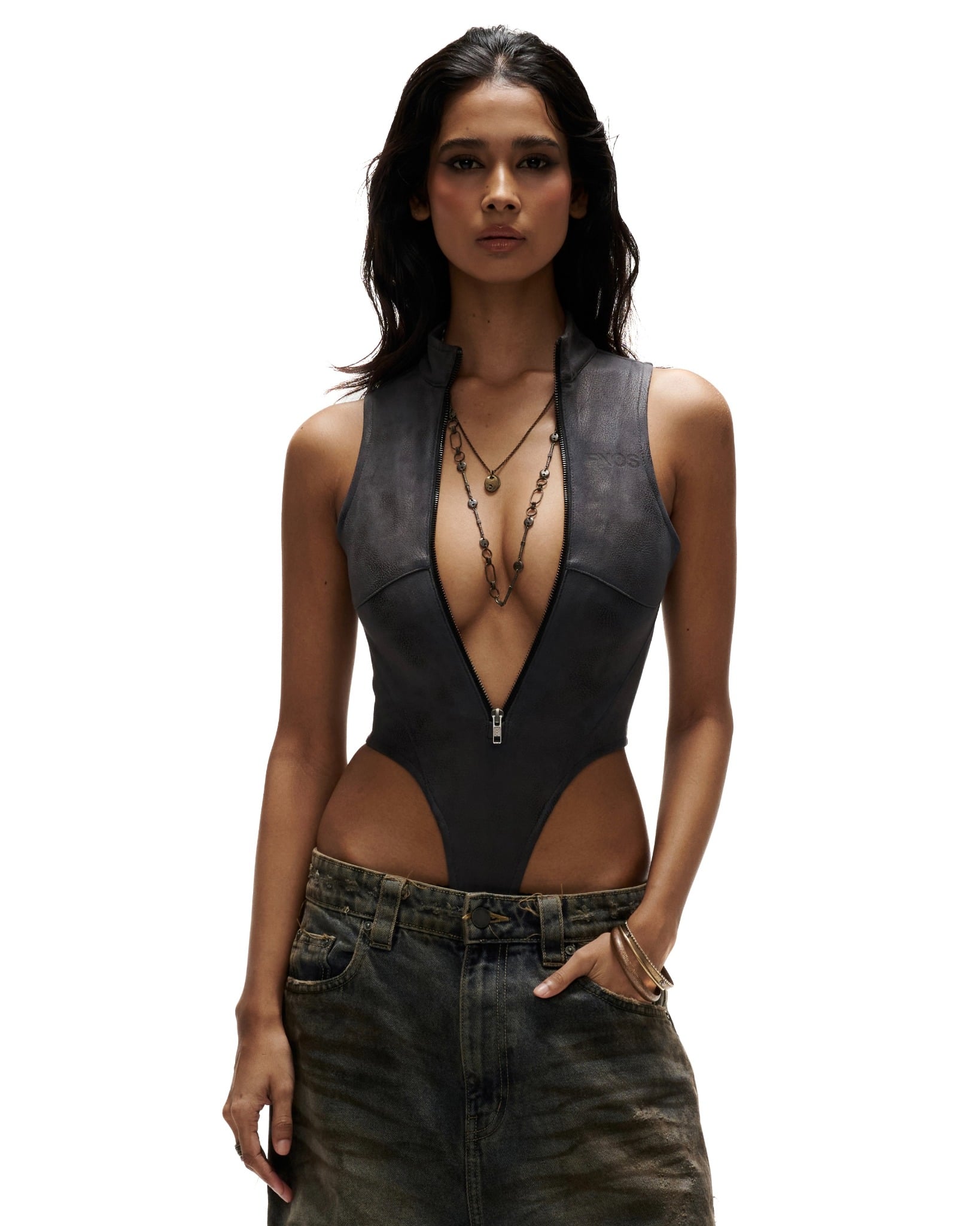 BDS1 - "FNOS" BODYSUIT - DARK GREY